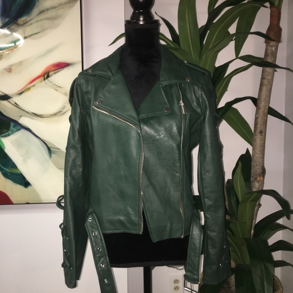 Edgy Vegan Leather Jacket - Picture 2 of 4